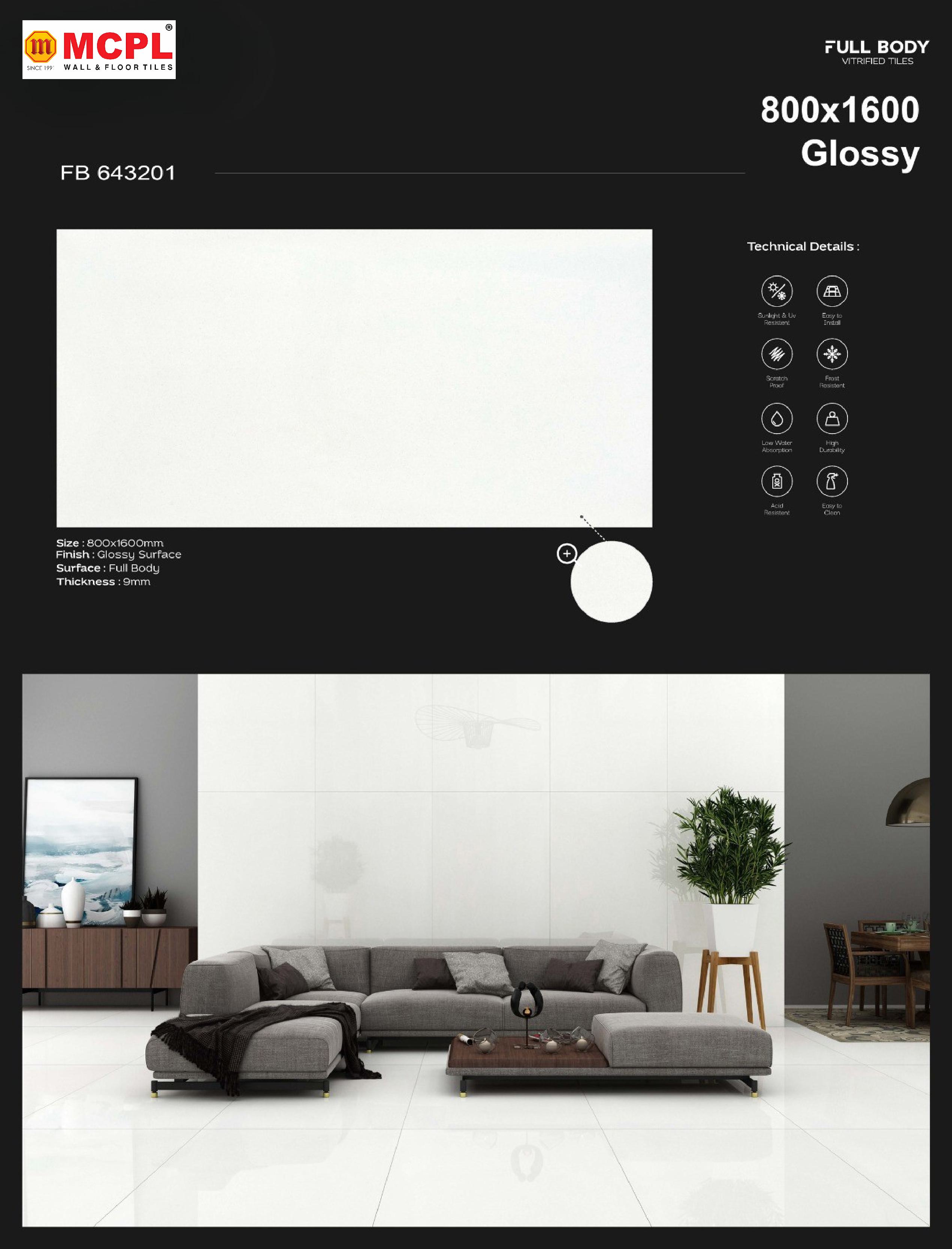 800 x 1600 mm FB 643201 to 643222