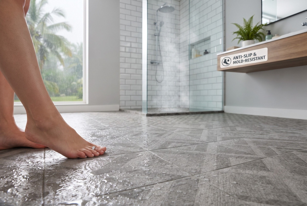 Best Bathroom Tiles for Monsoon: Mold & Slip-Proof